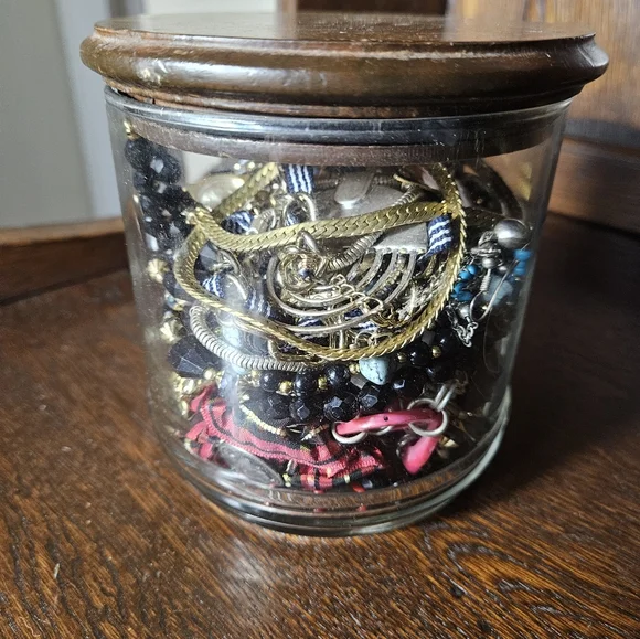 Assorted Jewelry Collection in Glass Jar - Picture 5 of 7
